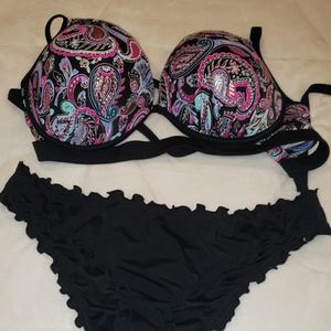 Shade & Shore  bikini with ruched bottom